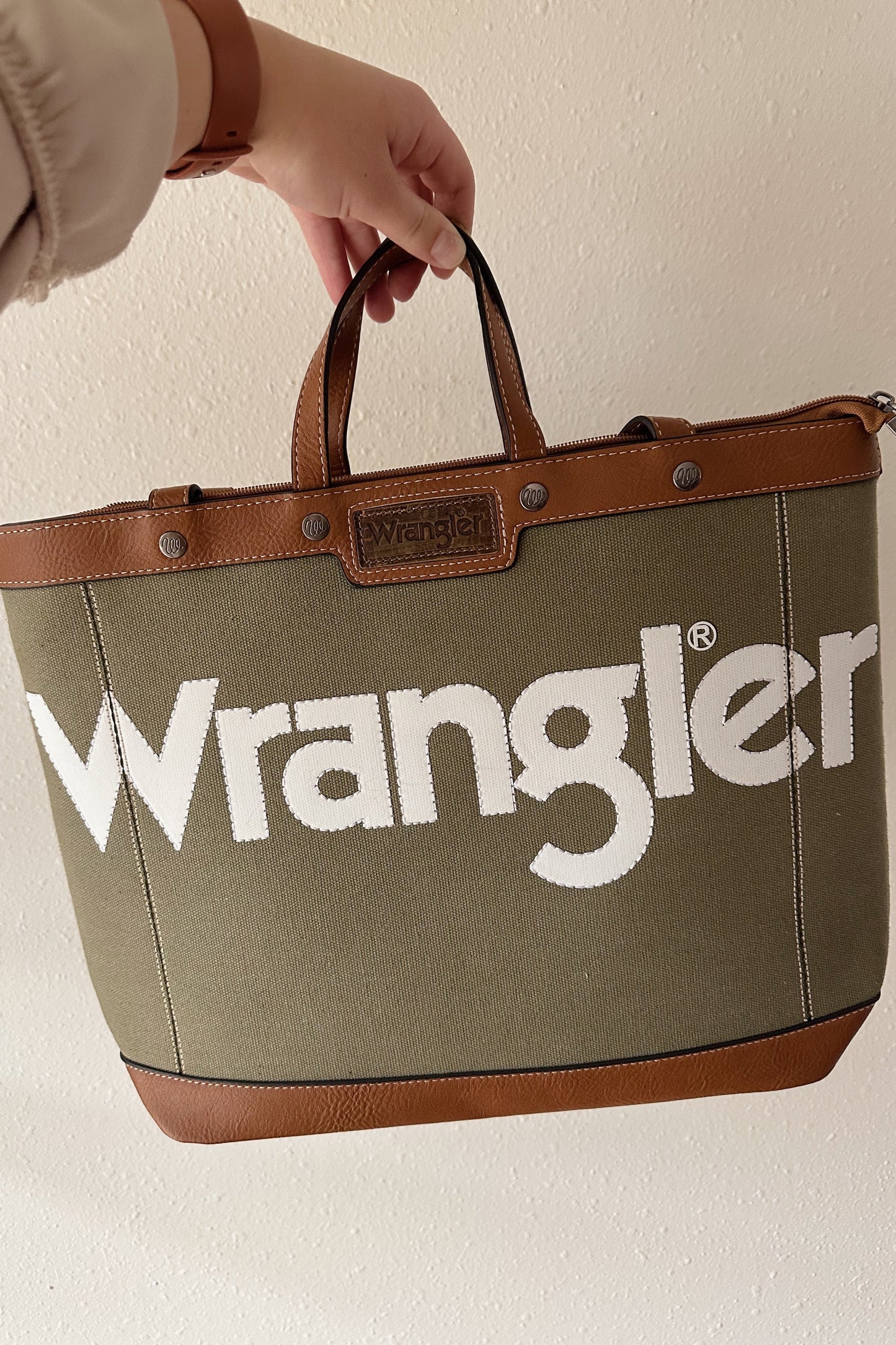 Wrangler Canvas Top Handle Tote/Shoulder Bag - Multiple Colors