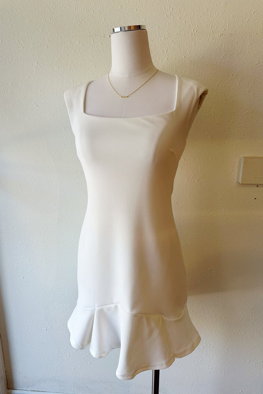 Square Neck Knit Dress