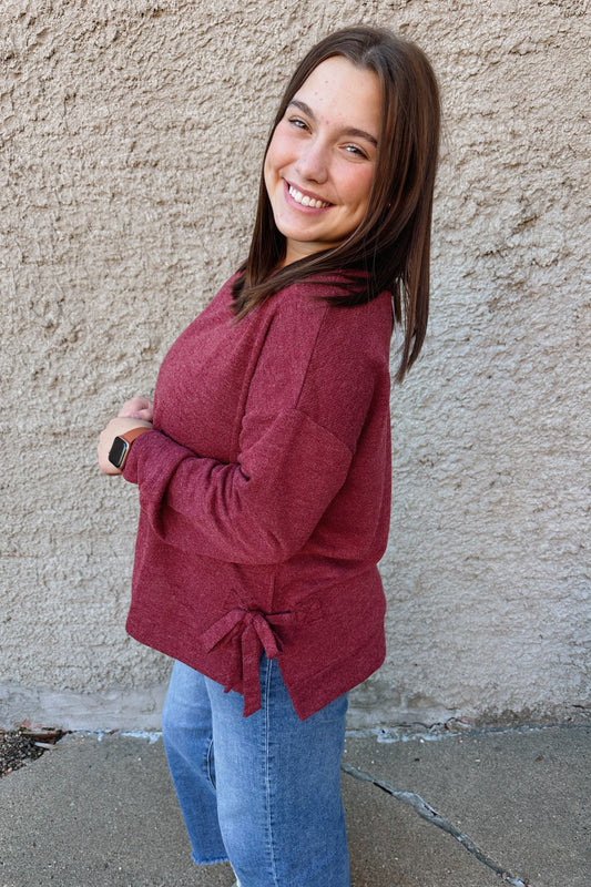 Burgundy Bow Top