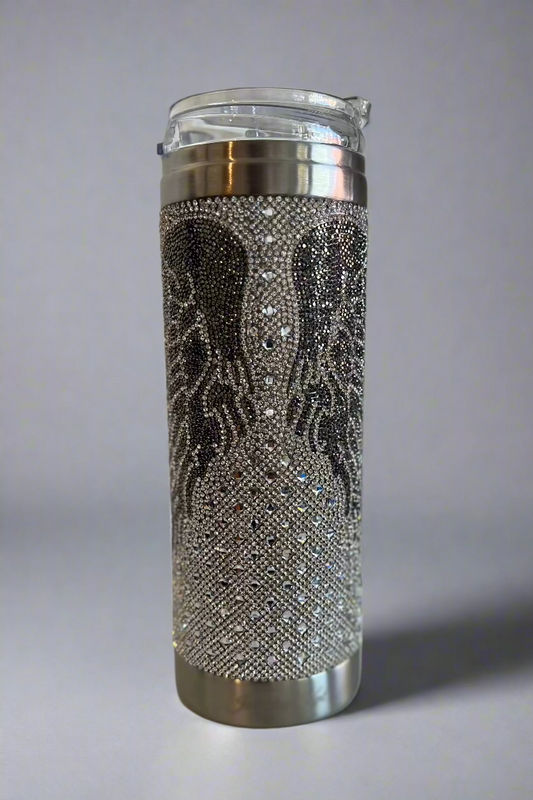 Divine Tumbler in Silver and Black