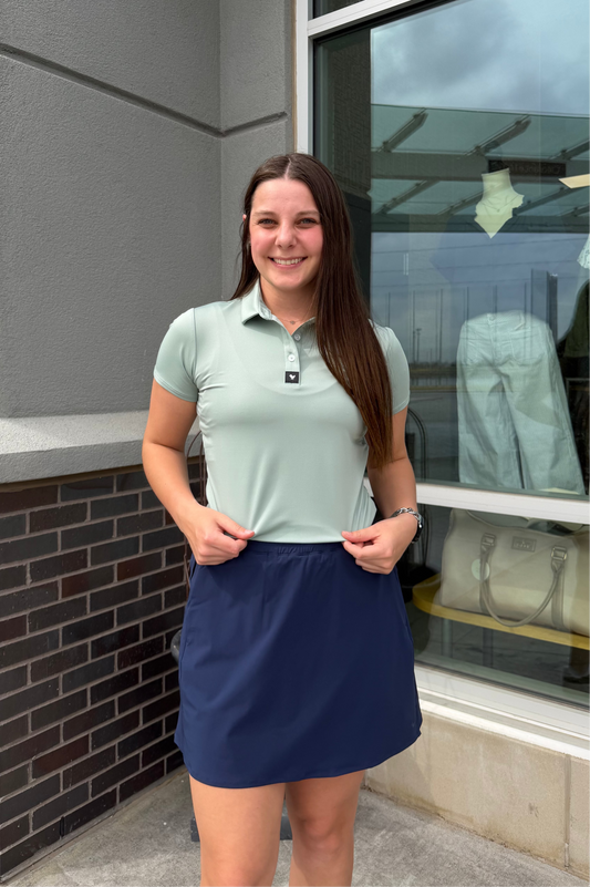 Bad Birdie Women's Core Performance Polo - Washed Sage