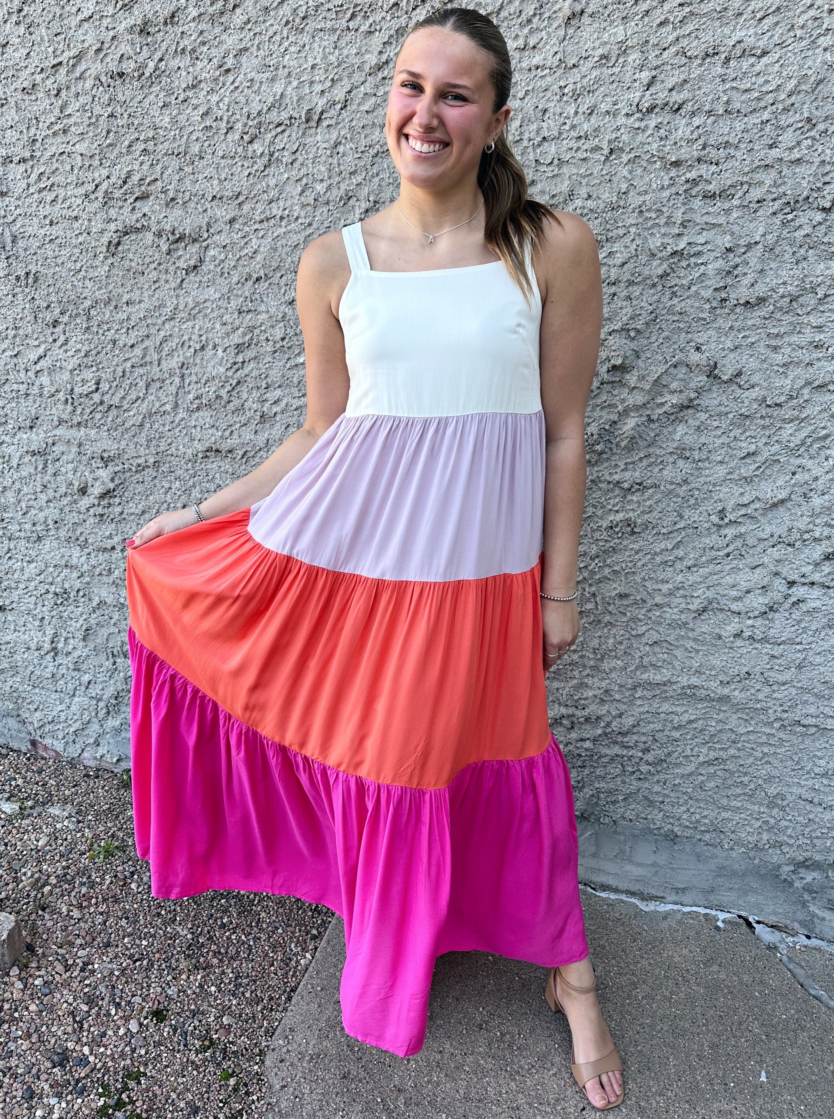 Color Block Maxi Dress – Simply Blessed Boutique