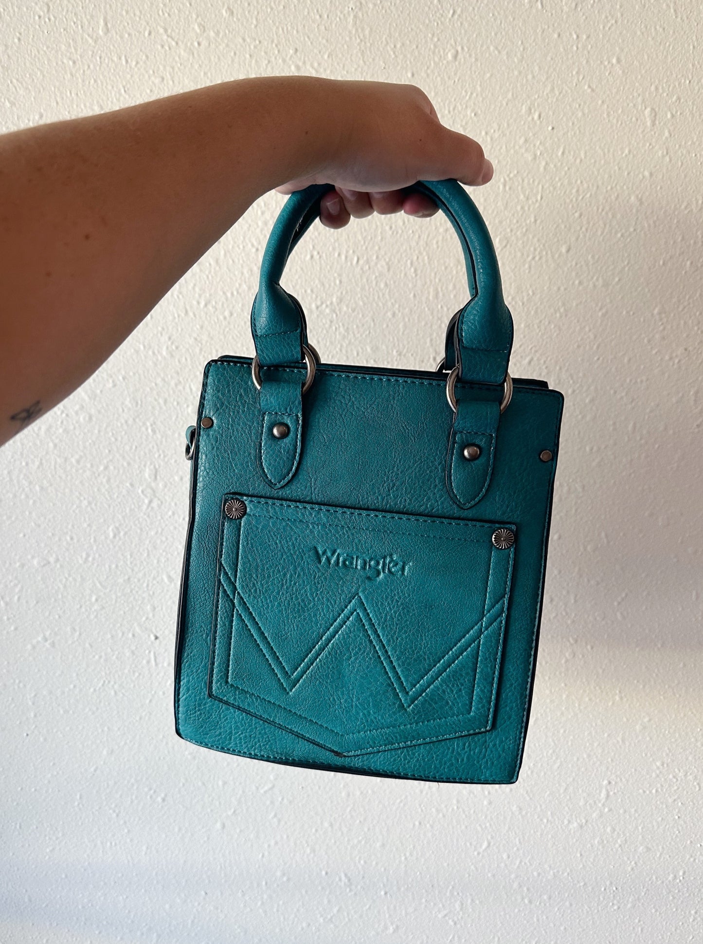 Wrangler North South Mini Tote Bag - Turquoise