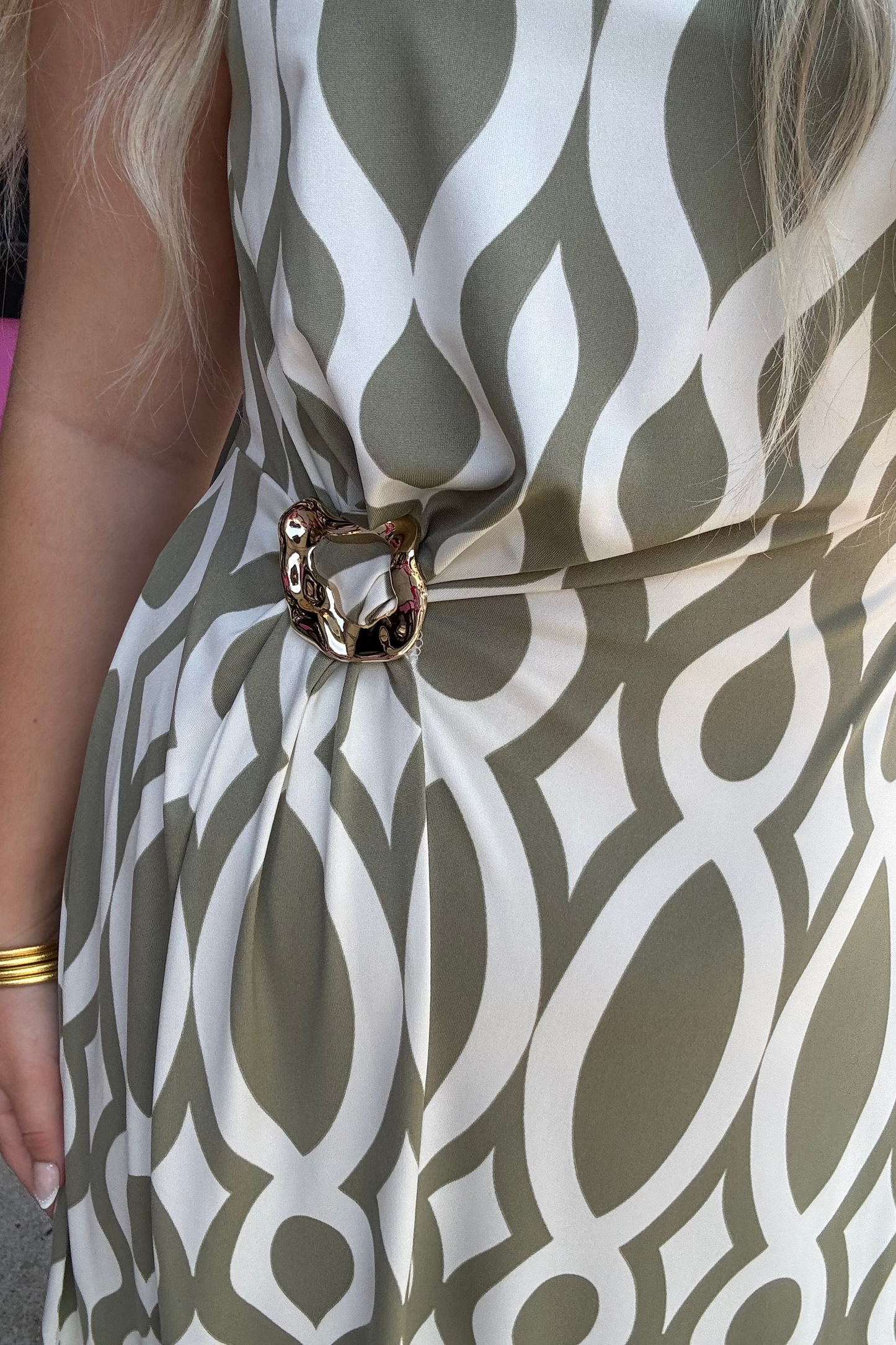 Sage and Ivory Maxi Length Dress