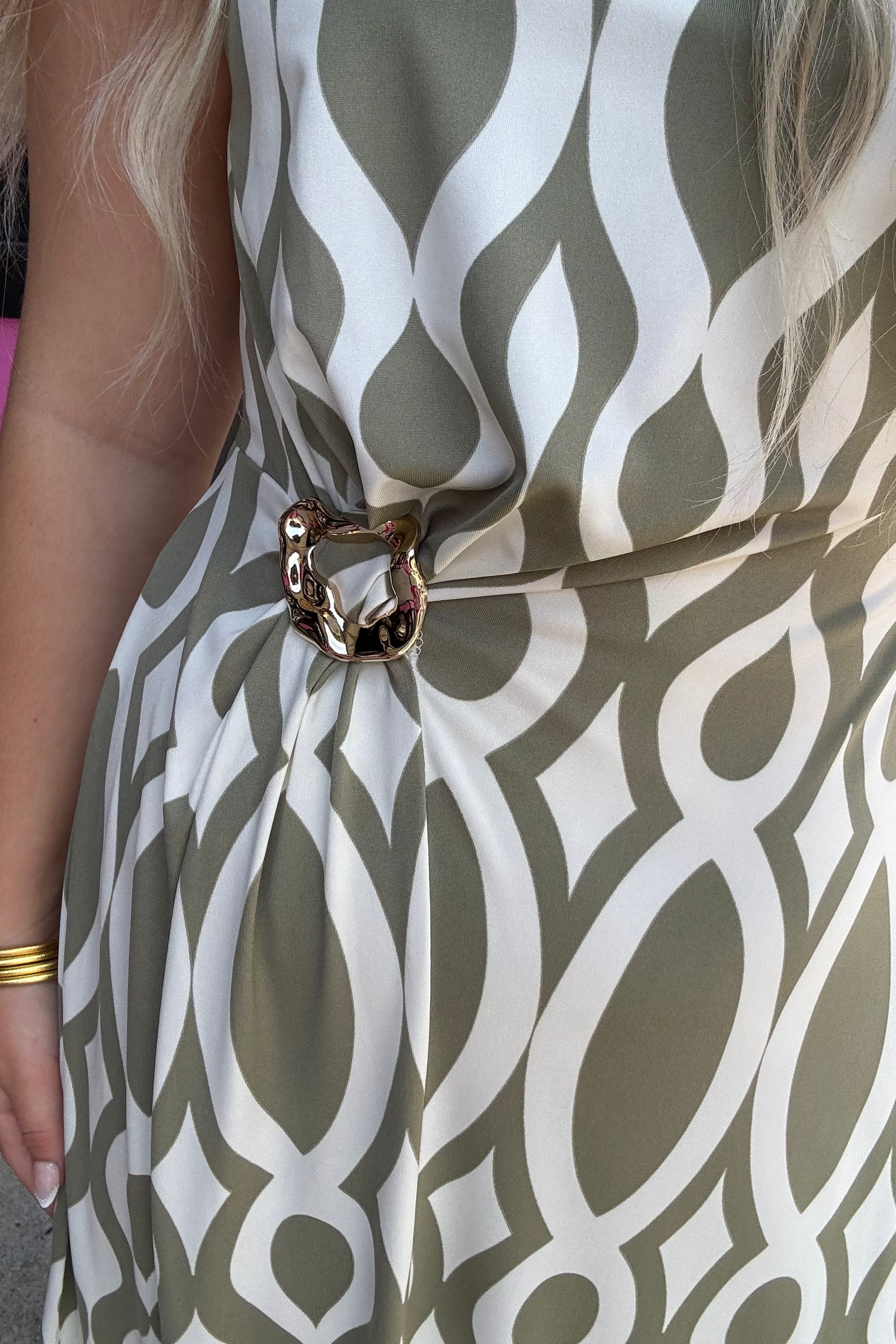 Sage and Ivory Maxi Length Dress