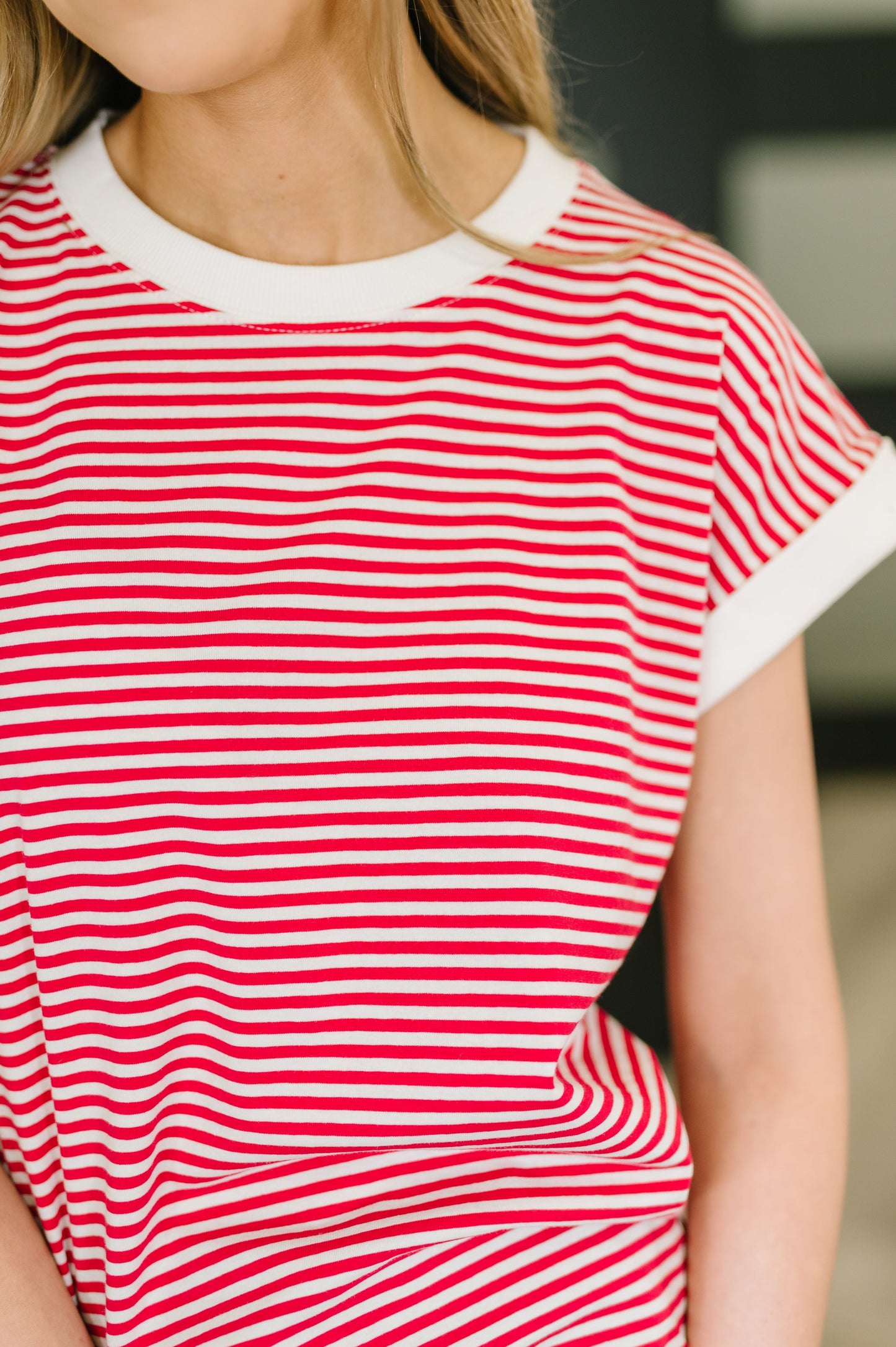 I Wouldn't Mind Short Sleeve Top in Ruby (Online Exclusive)