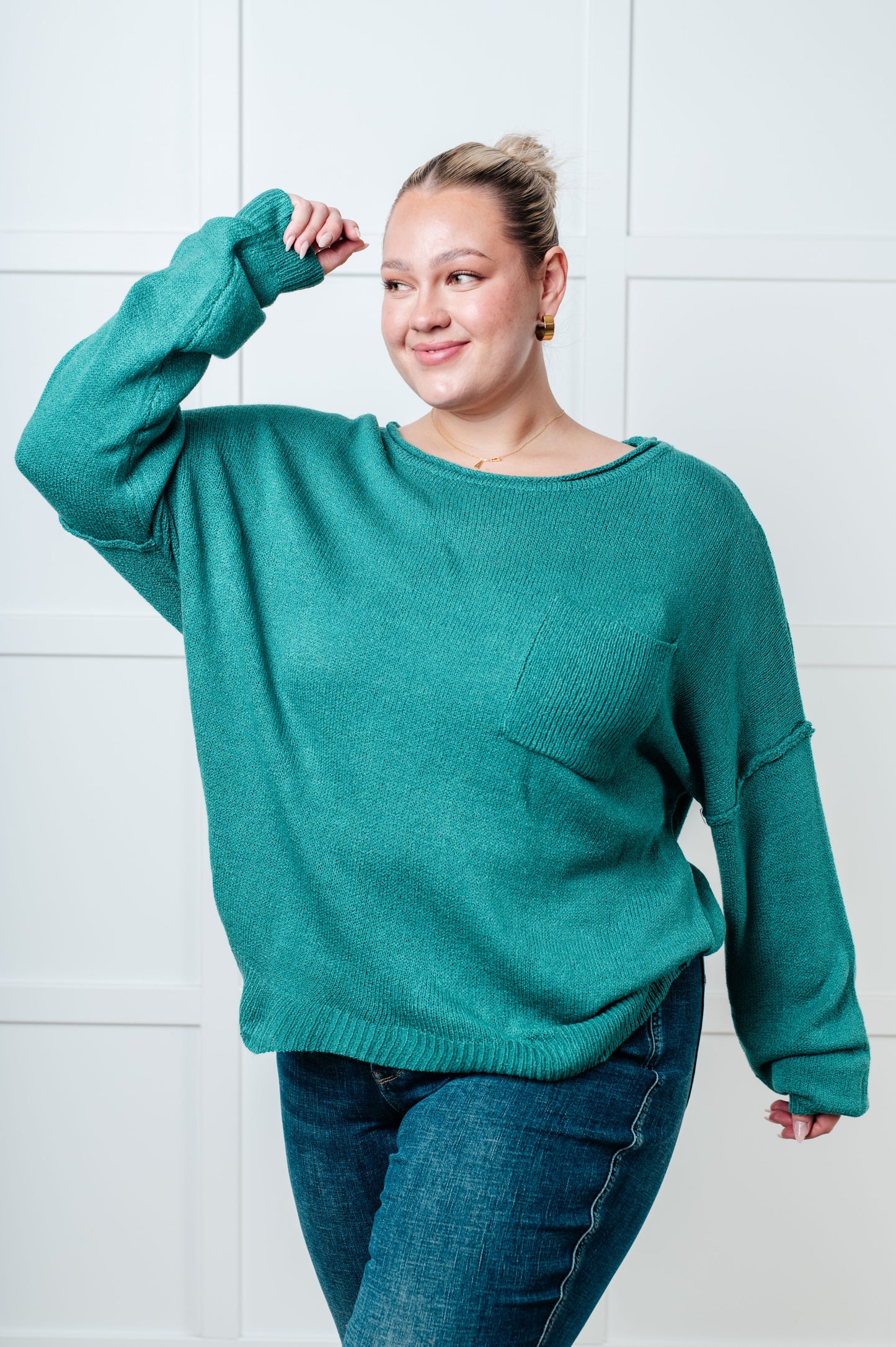 In Stitches Drop Shoulder Sweater - Online Exclusive