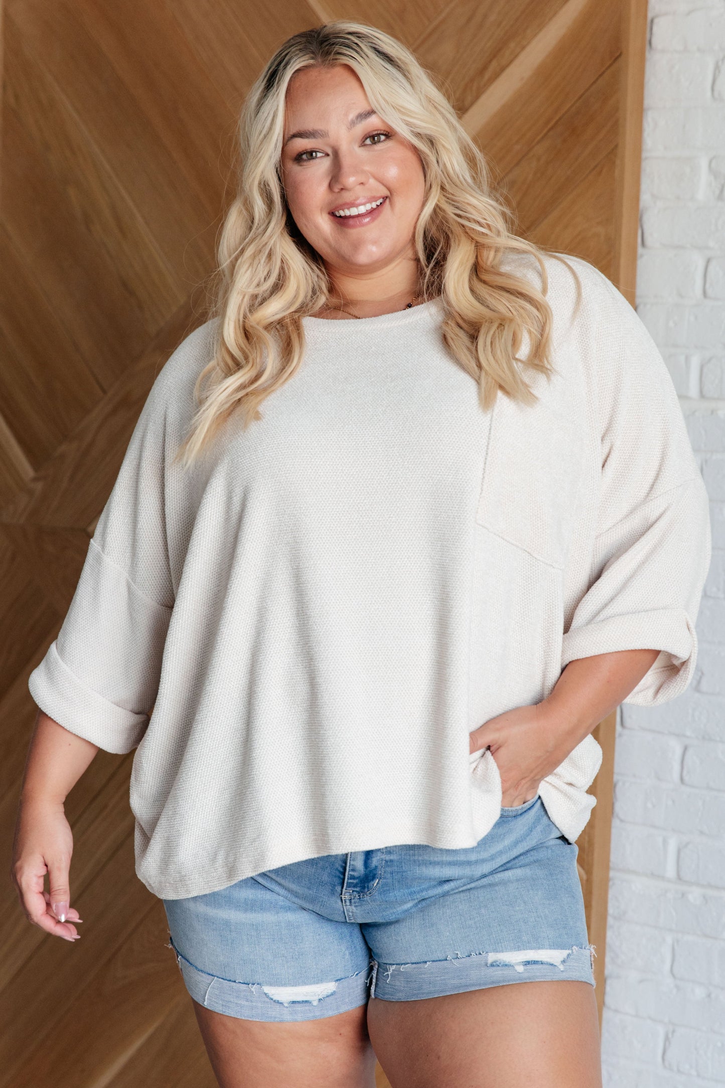 Ivory Thoughts Chenille Blouse (Online Exclusive)