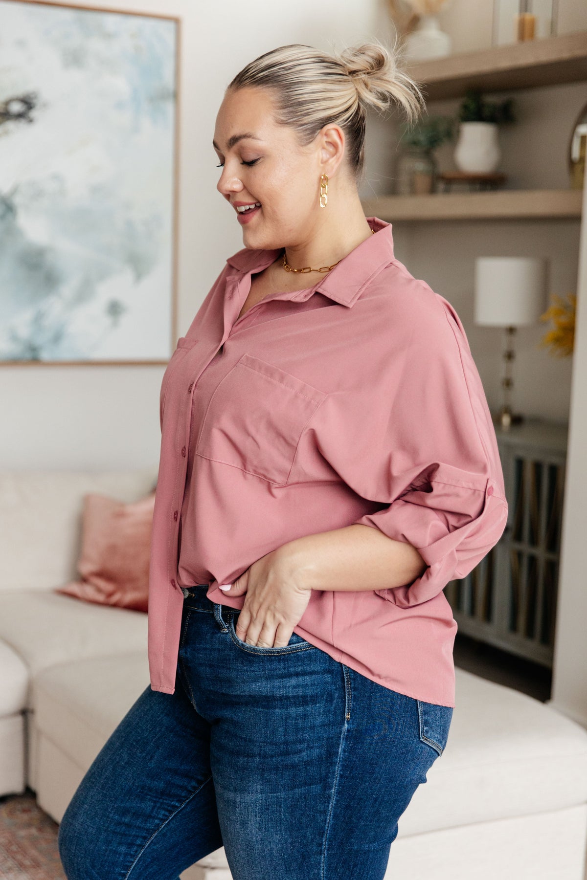 Keep it Profesh Button Up Top (Online Exclusive)