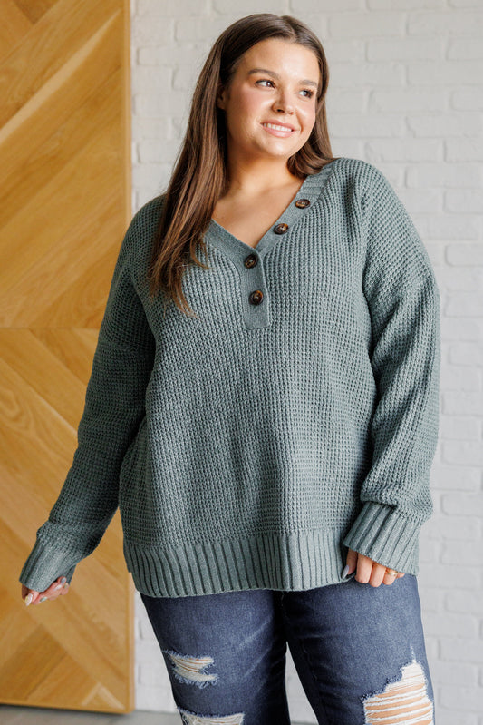 Lakeside View Drop Shoulder Sweater in Sage (Online Exclusive)