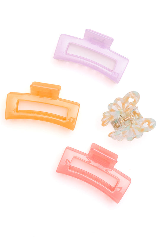 Large Jelly Claw Clip Set of 4 (Online Exclusive)