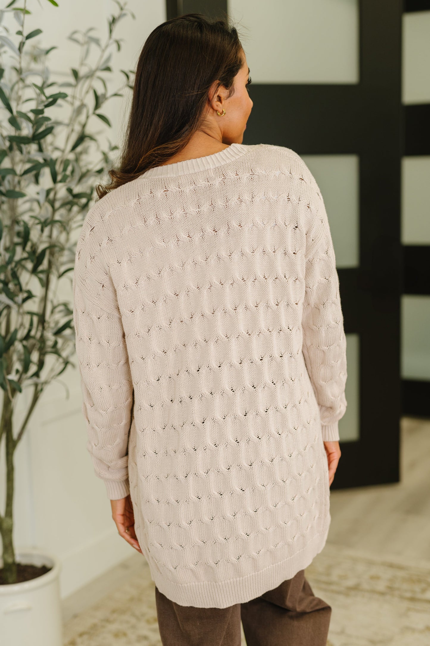 Laugh Airily Cable Knit Cardigan (Online Exclusive)