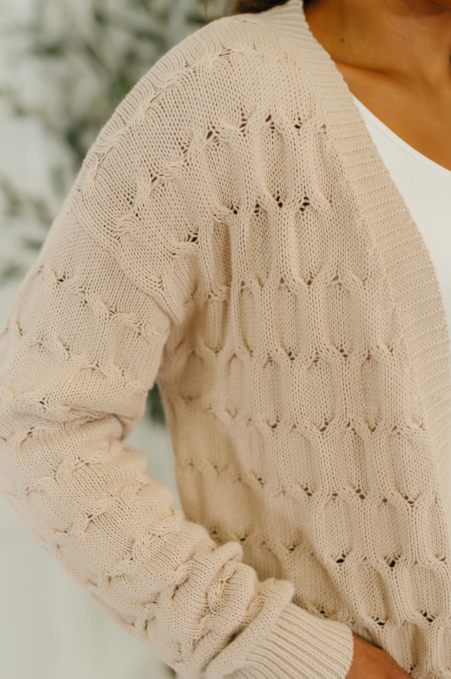 Laugh Airily Cable Knit Cardigan (Online Exclusive)