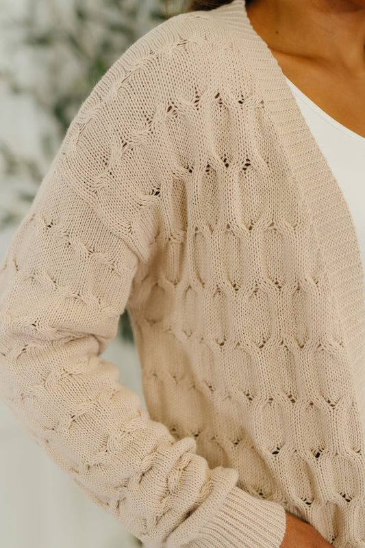 Laugh Airily Cable Knit Cardigan (Online Exclusive)