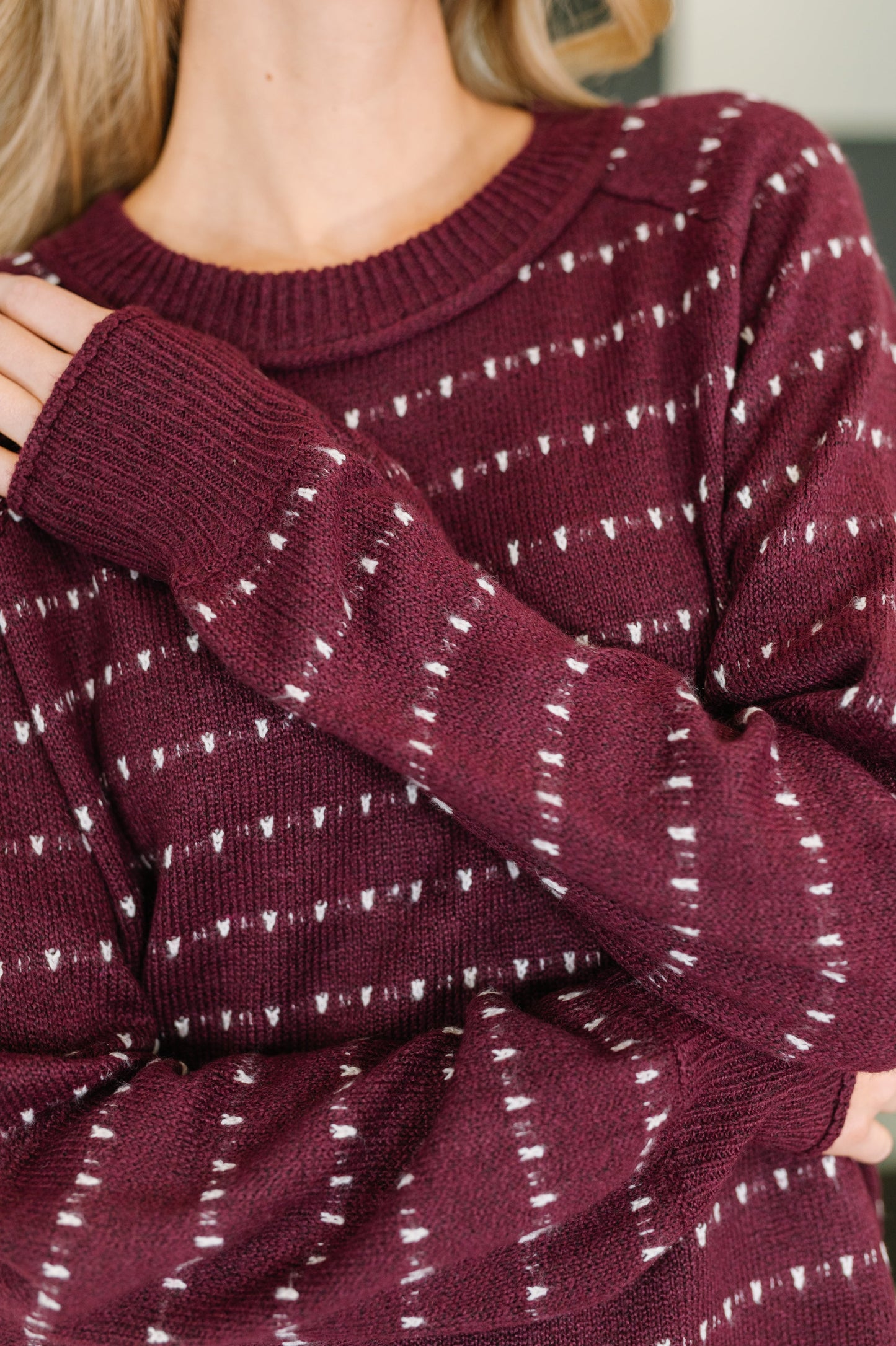 Leaves or Breeze Long Sleeve Knit Top (Online Exclusive)