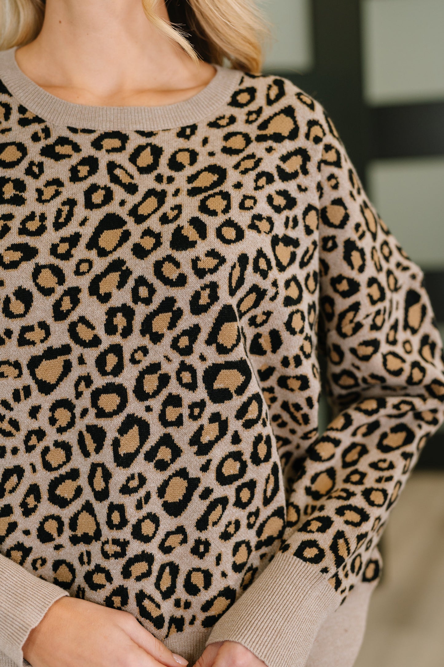 Lil' Sass Never Hurt Leopard Print Pullover (Online Exclusive)