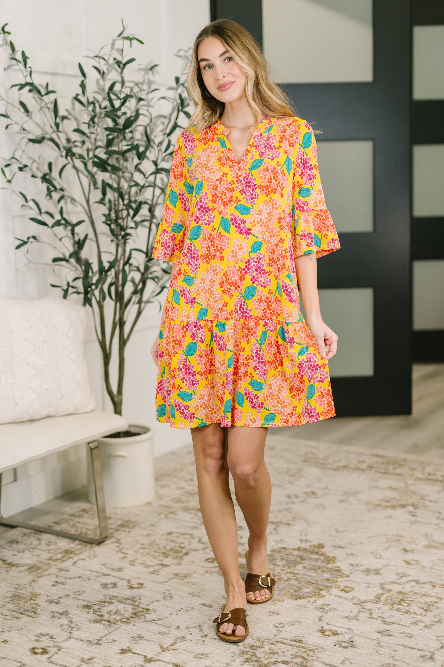 Lizzy Sunday Dress in Leaf Multi Floral (Online Exclusive)