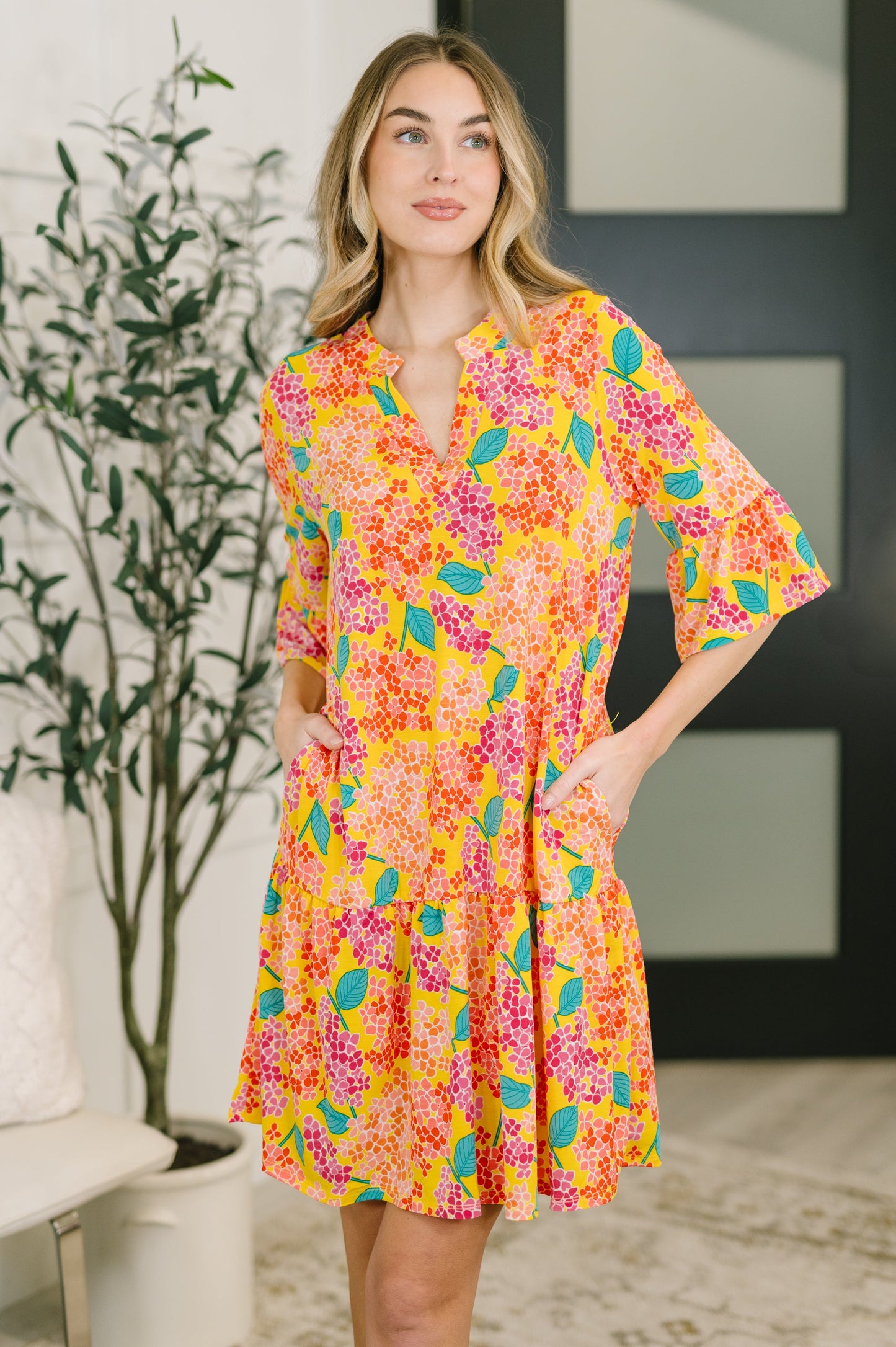 Lizzy Sunday Dress in Leaf Multi Floral (Online Exclusive)