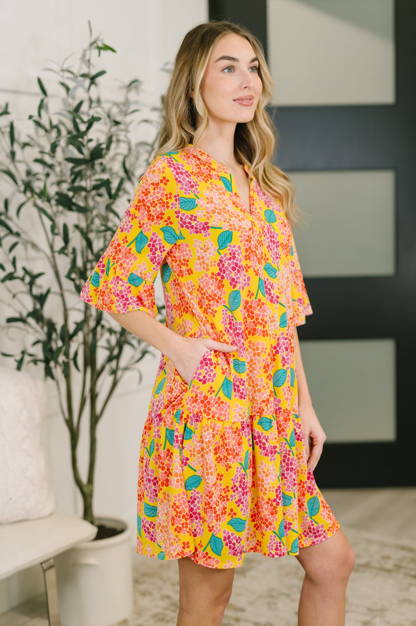 Lizzy Sunday Dress in Leaf Multi Floral (Online Exclusive)