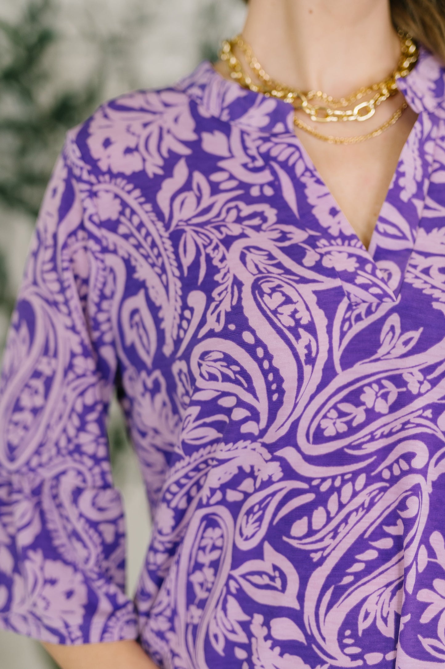 Lizzy Sunday Dress in Purple Paisley (Online Exclusive)