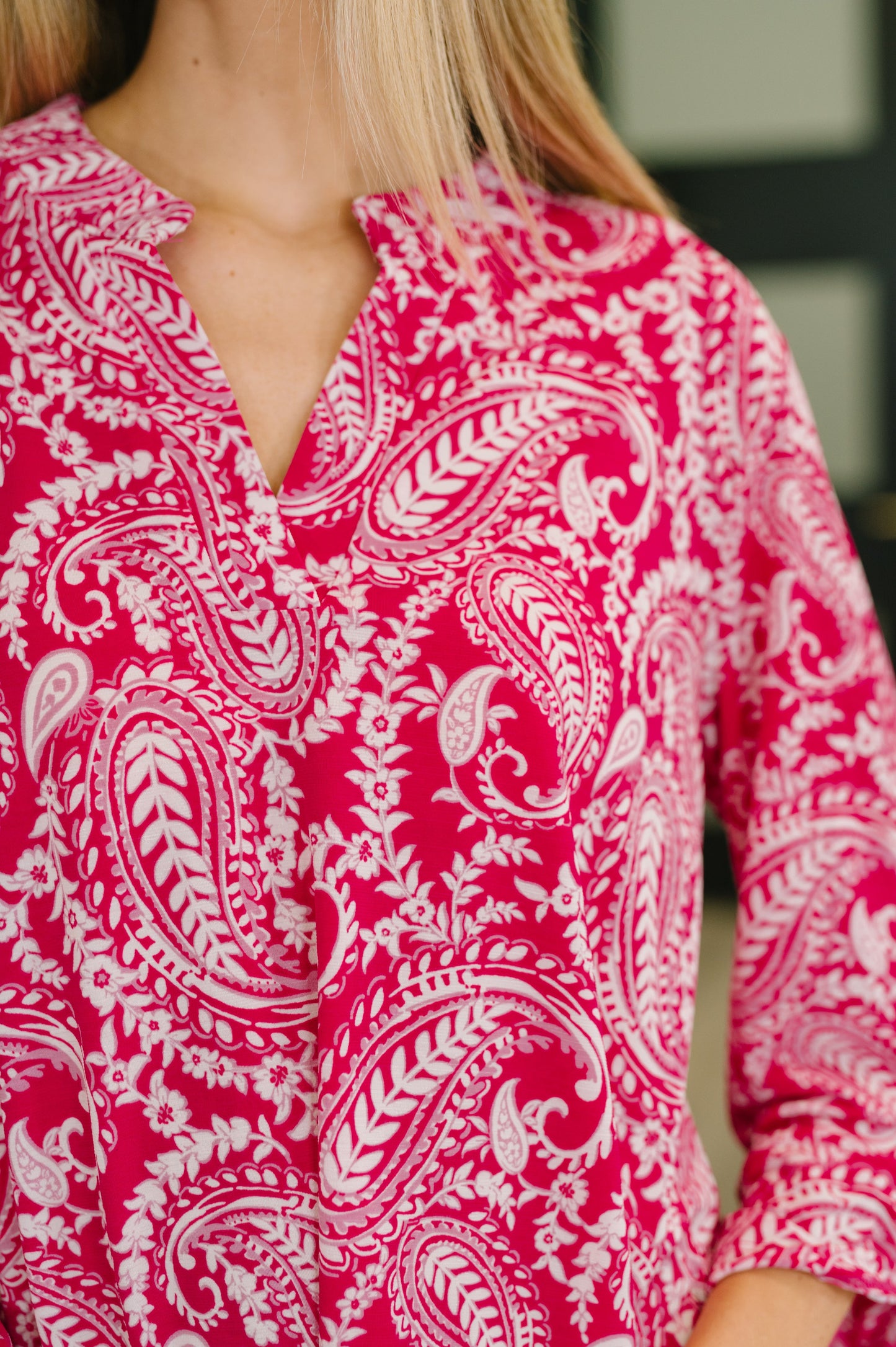 Lizzy Top in Pink Paisley (Online Exclusive)