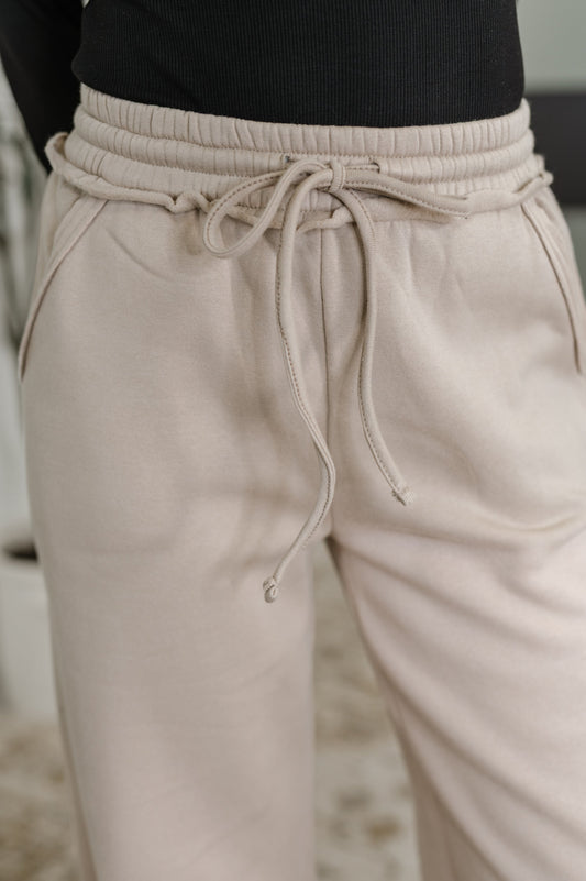 Lounge Line Wide Leg Sweats in Ash Mocha (Online Exclusive)