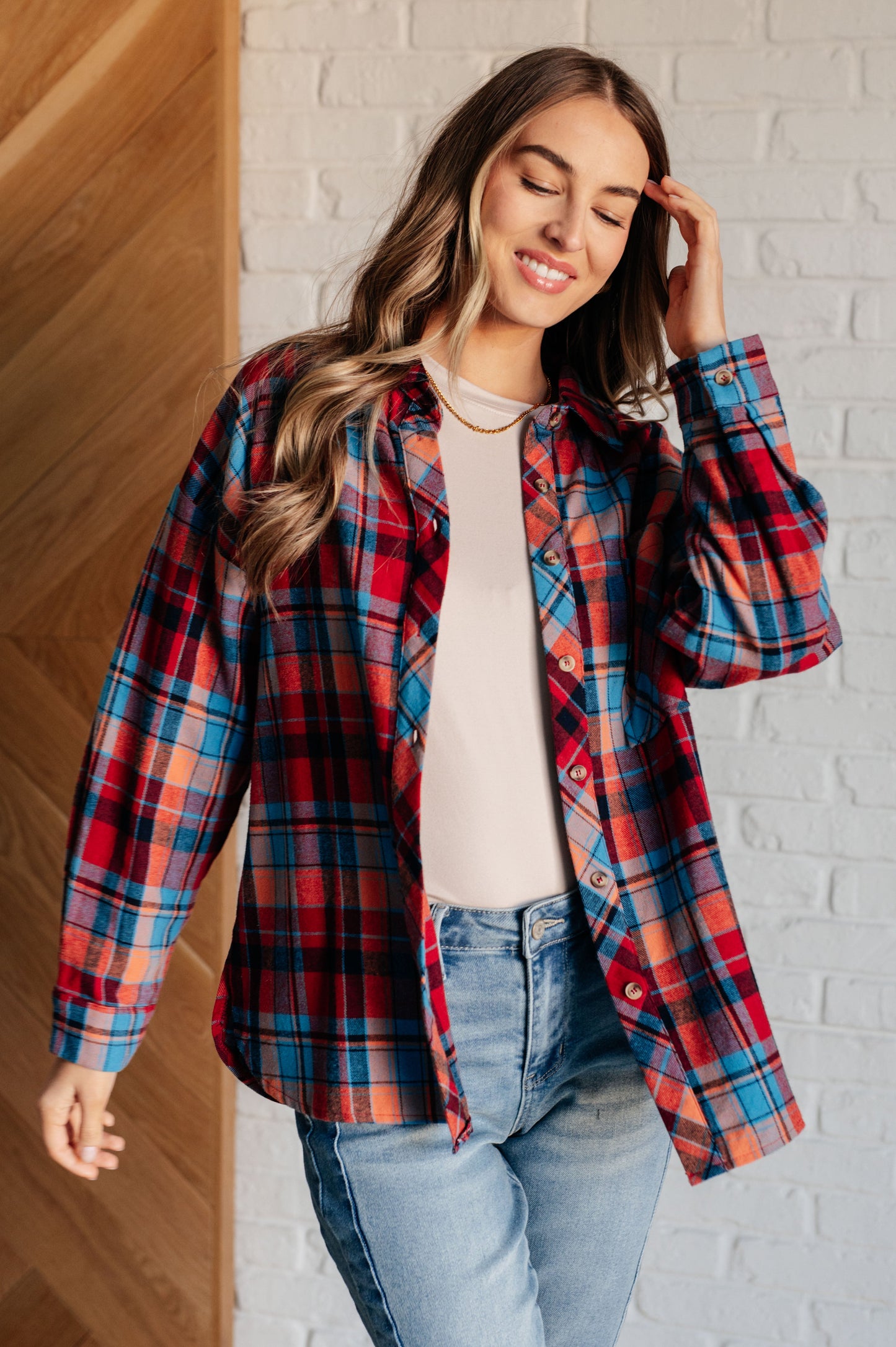 Make it Make Sense Plaid Button Up (Online Exclusive)