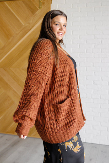 Maybe Monday Cardigan in Chestnut (Online Exclusive)