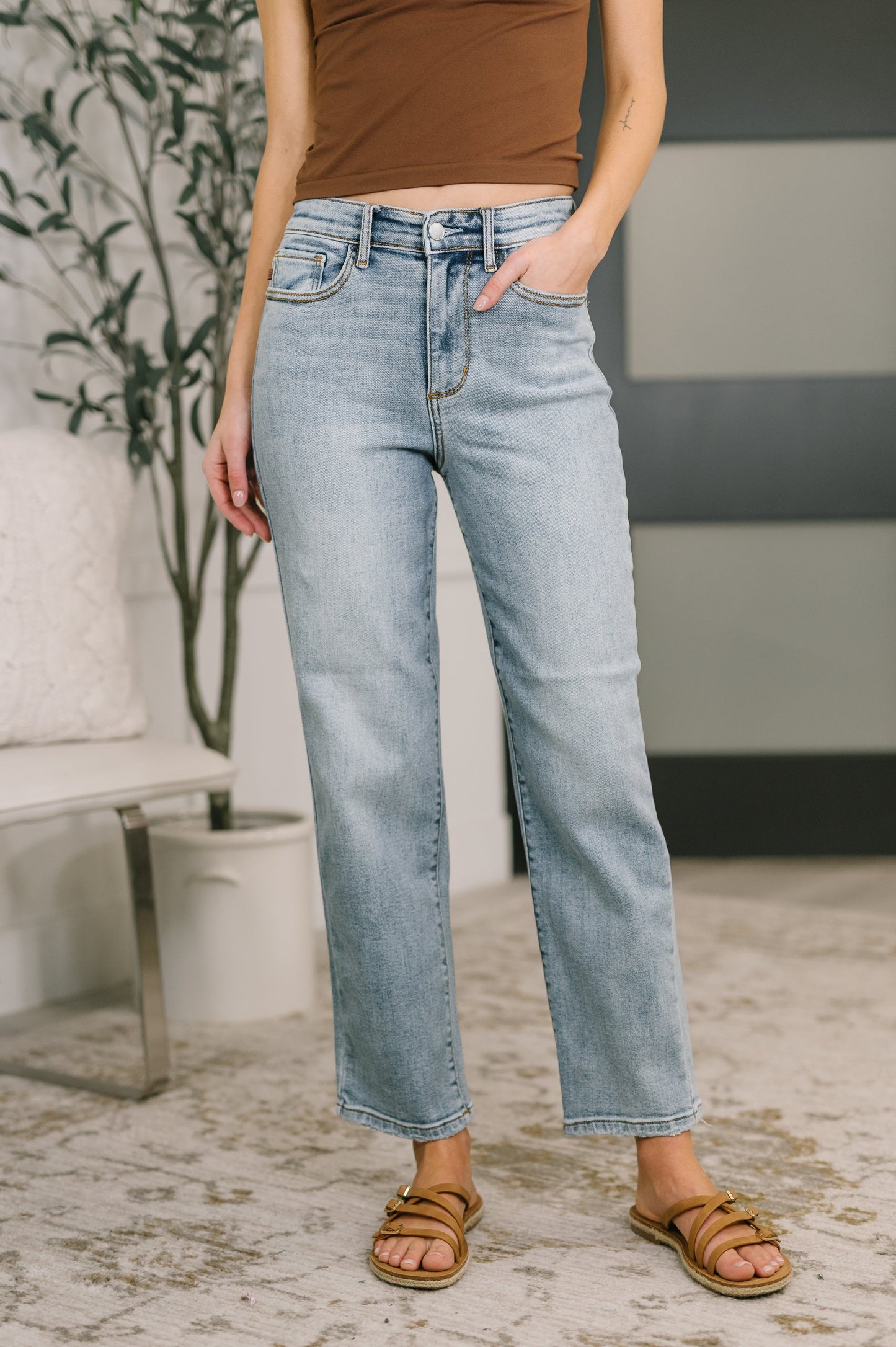 Natalie High Waist Ankle Straight (Online Exclusive)