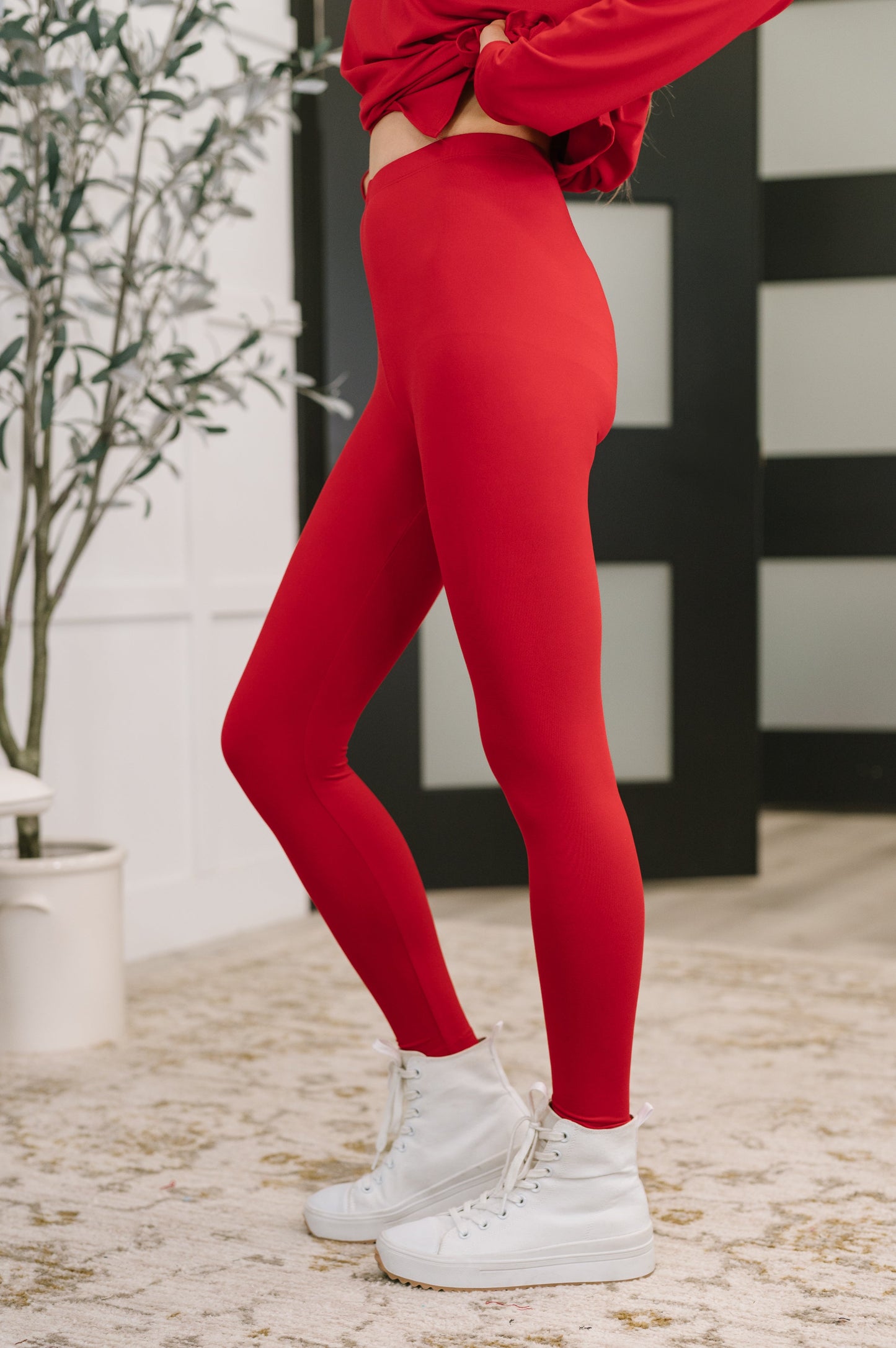 Next to Nothing Top and Bottom Set in Ruby (Online Exclusive)