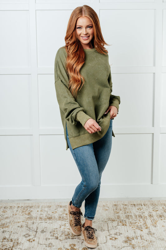 No Plain Jane Oversized Sweatshirt in Green (Online Exclusive)