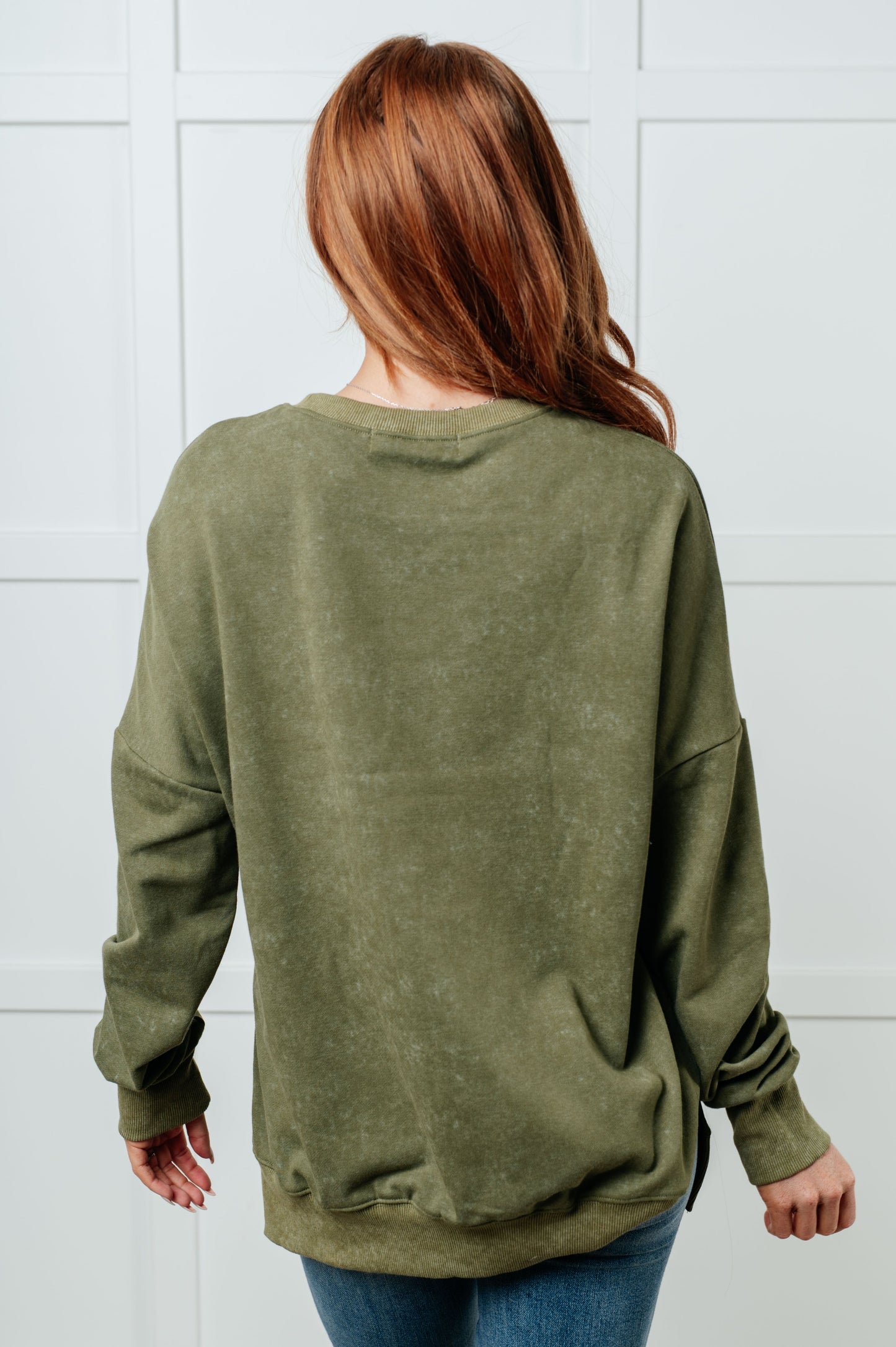 No Plain Jane Oversized Sweatshirt in Green (Online Exclusive)