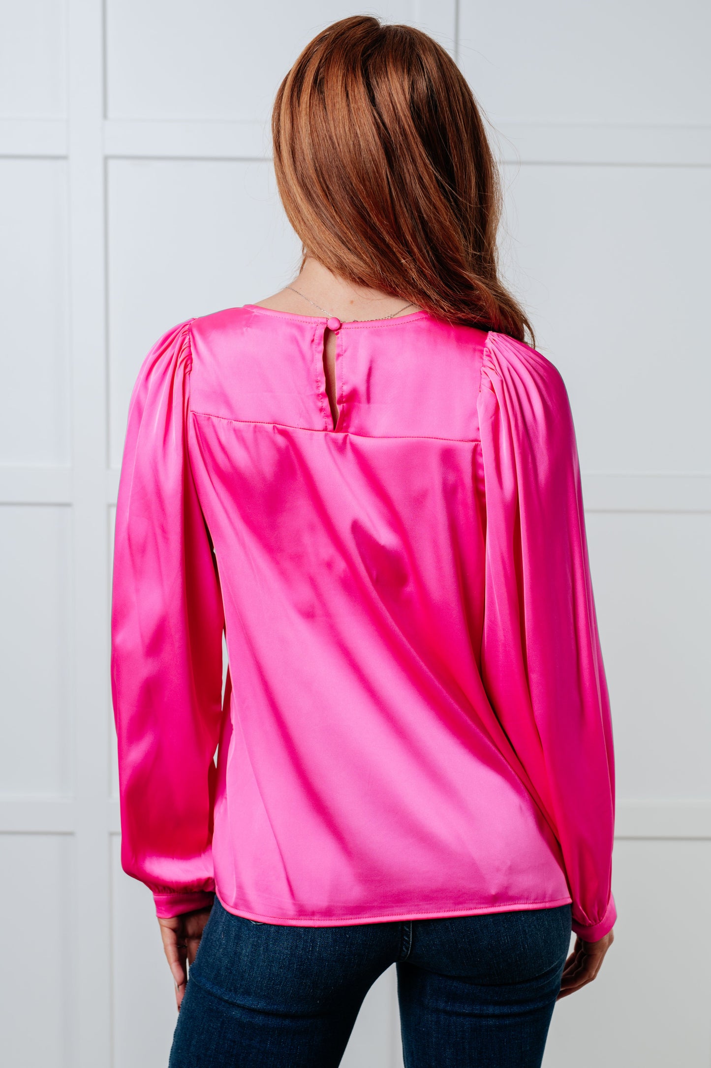 Not Exaggerating Satin Puff Sleeve Blouse - Online Exclusive