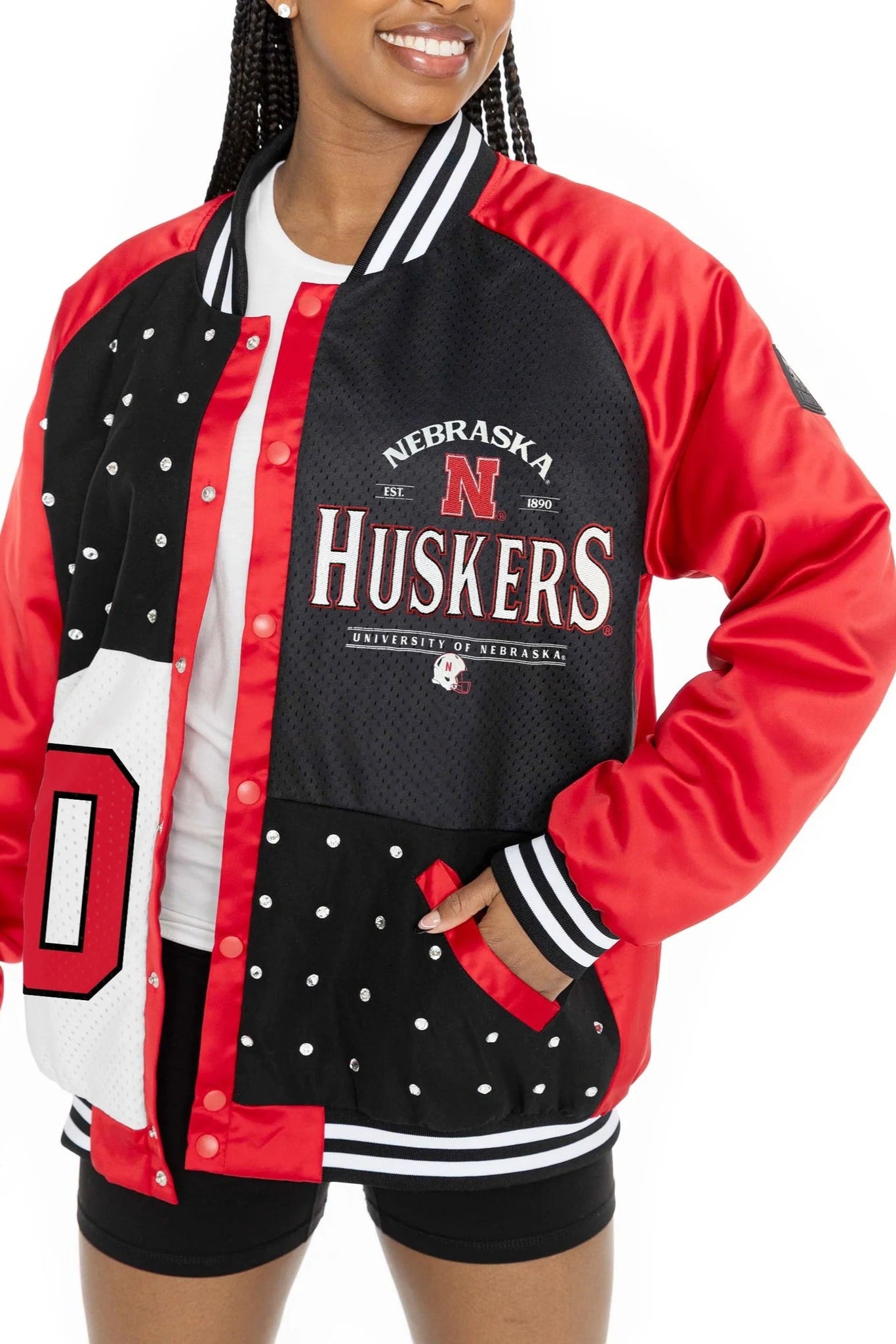 Husker Throwback Varsity Bomber Jacket