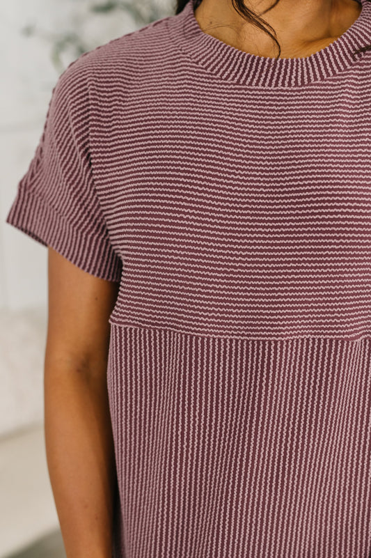 On Repeat Cable Ribbed Knit Tee (Online Exclusive)