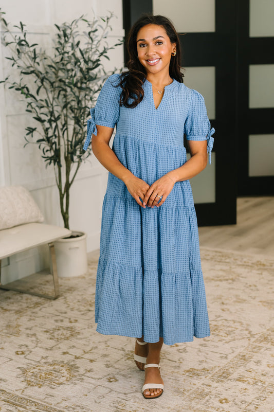 One Less Crisis Tiered Midi Dress (Online Exclusive)