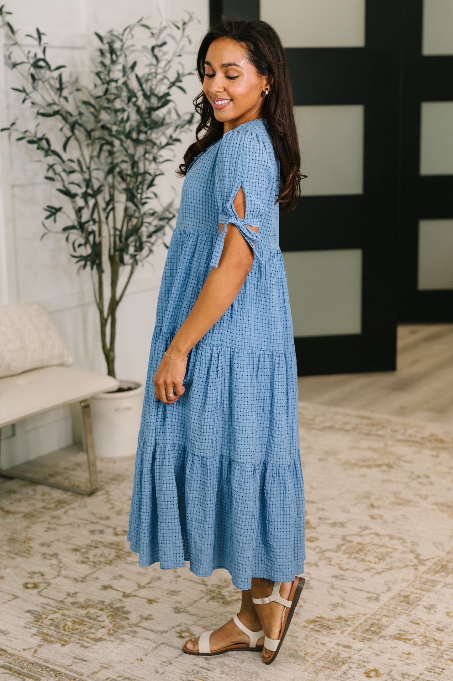 One Less Crisis Tiered Midi Dress (Online Exclusive)
