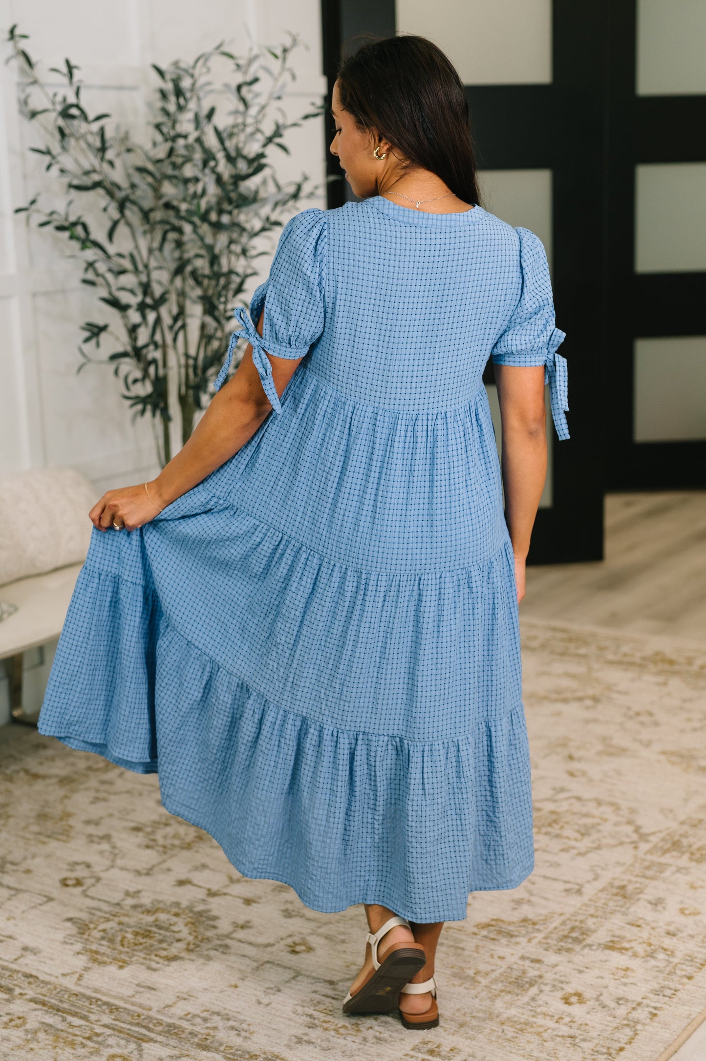 One Less Crisis Tiered Midi Dress (Online Exclusive)