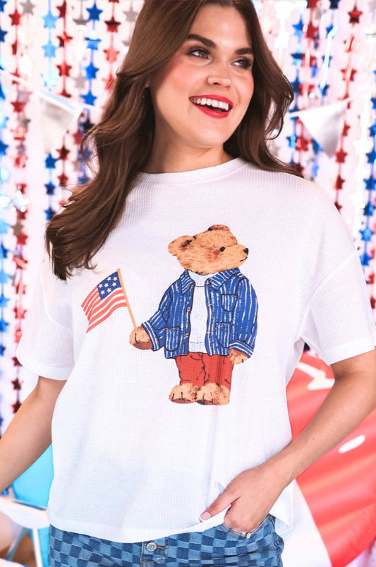 Patriotic Tommy Bear Top