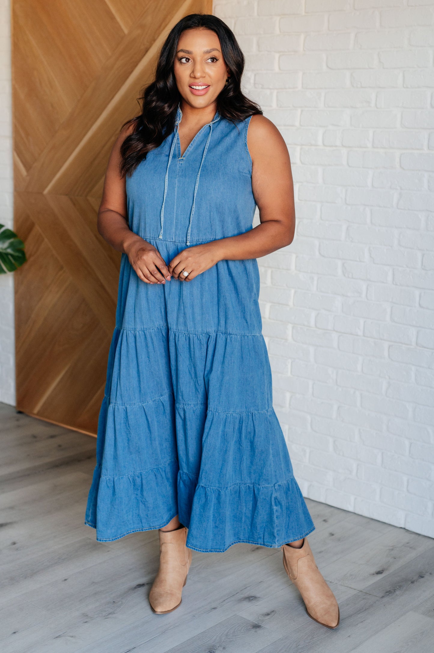 Perfect Choice Denim Maxi Dress (Online Exclusive)