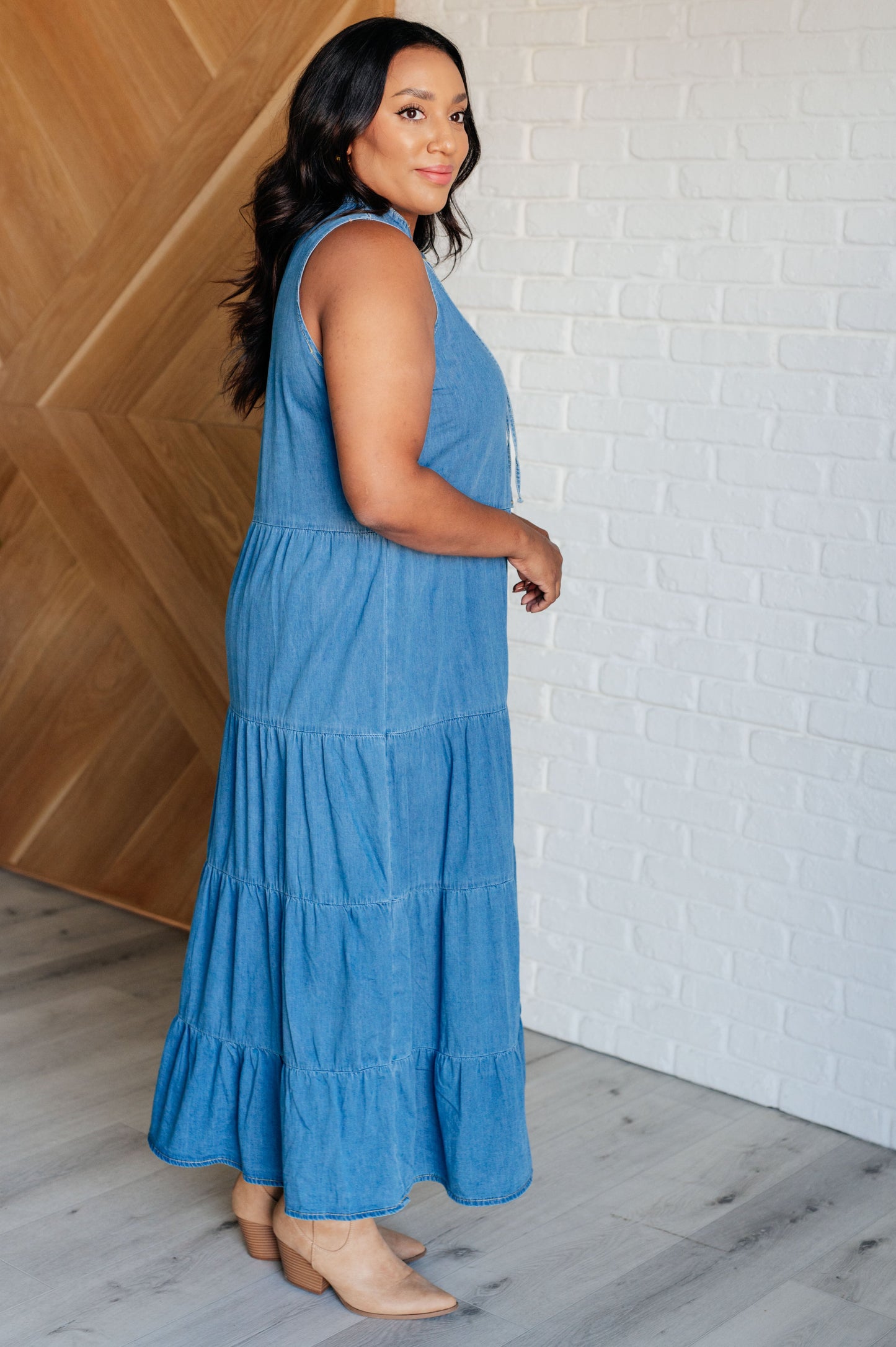 Perfect Choice Denim Maxi Dress (Online Exclusive)