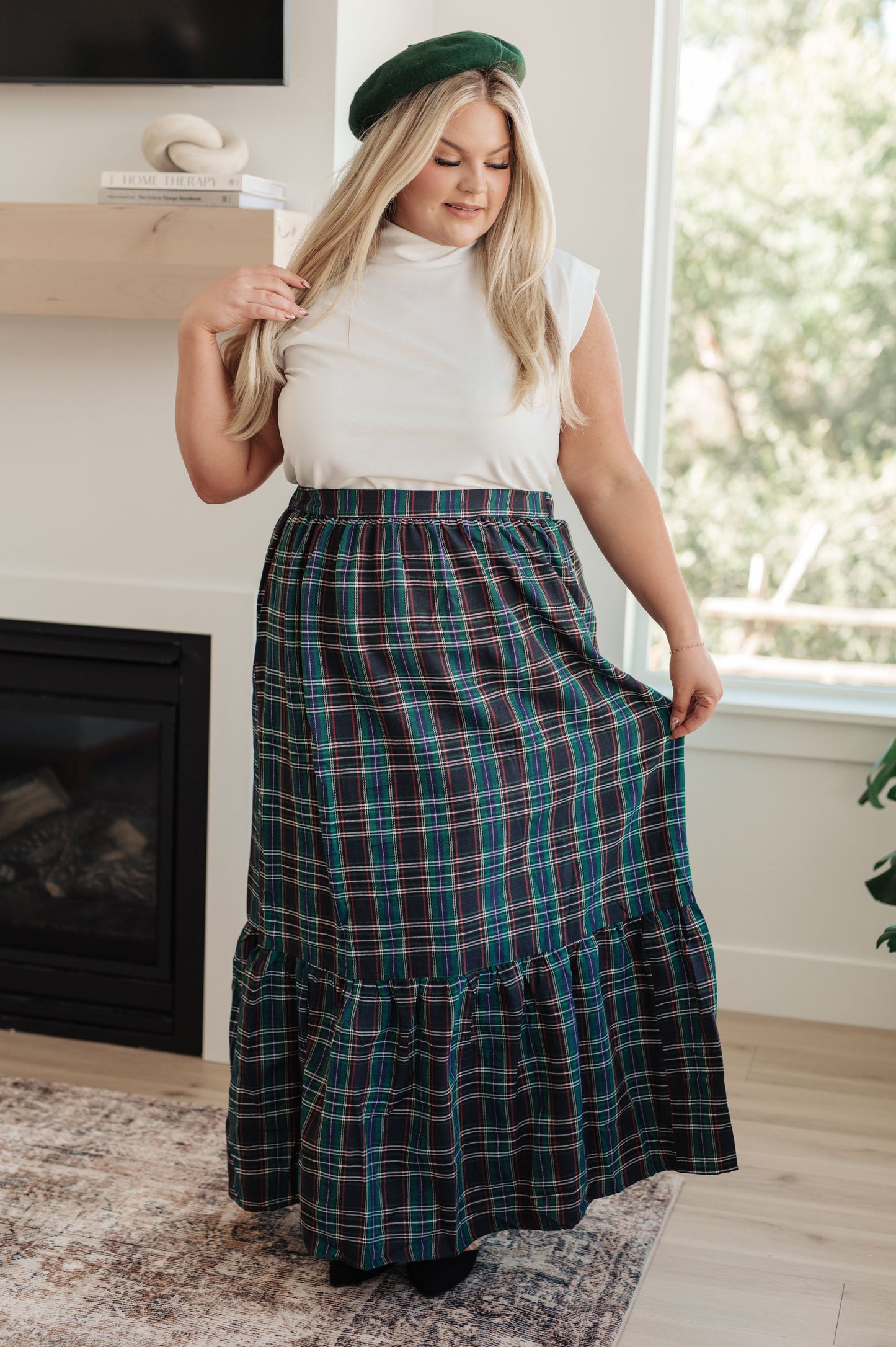 Plaid Perfection Maxi Skirt (Online Exclusive)