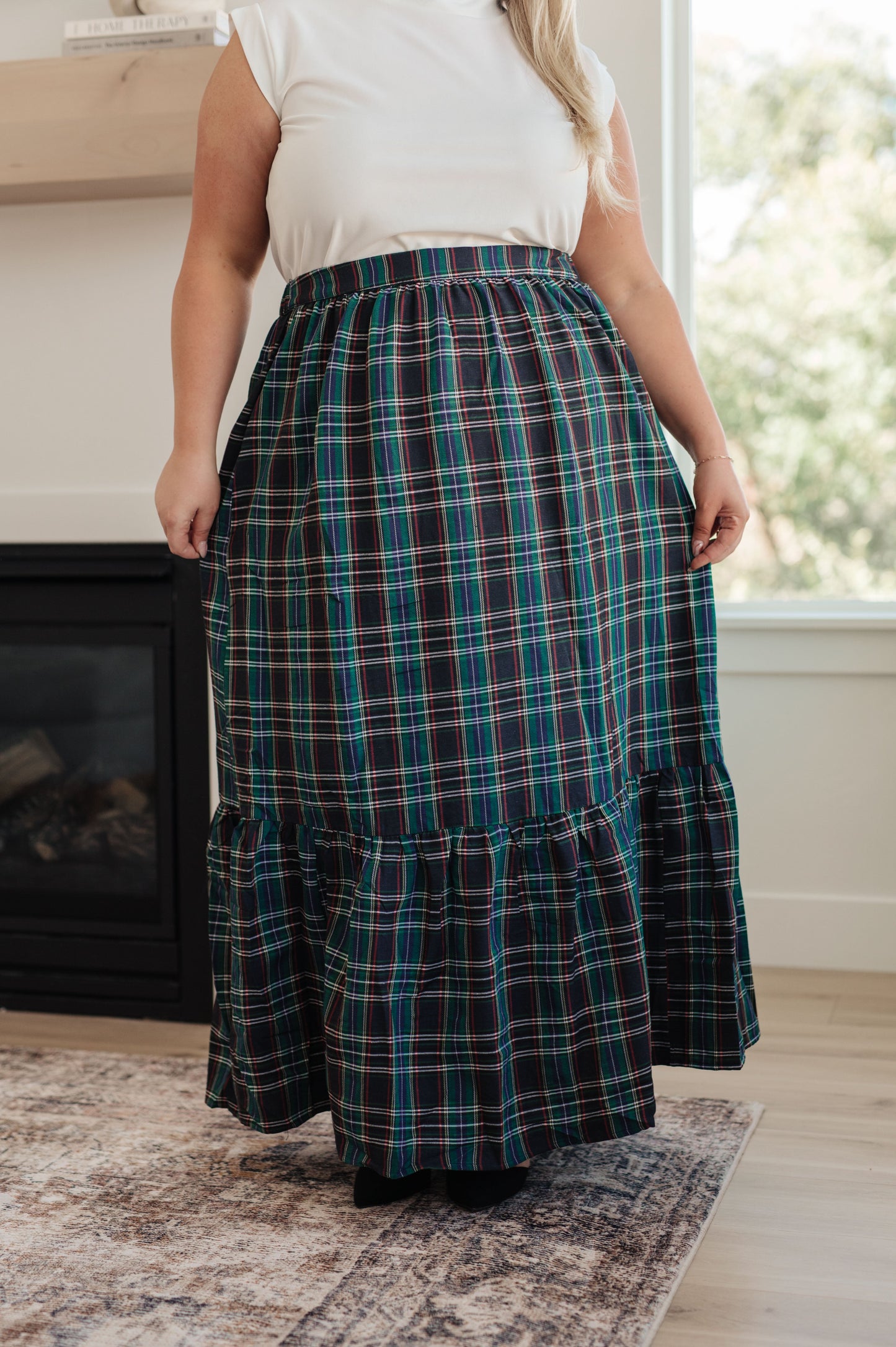 Plaid Perfection Maxi Skirt (Online Exclusive)
