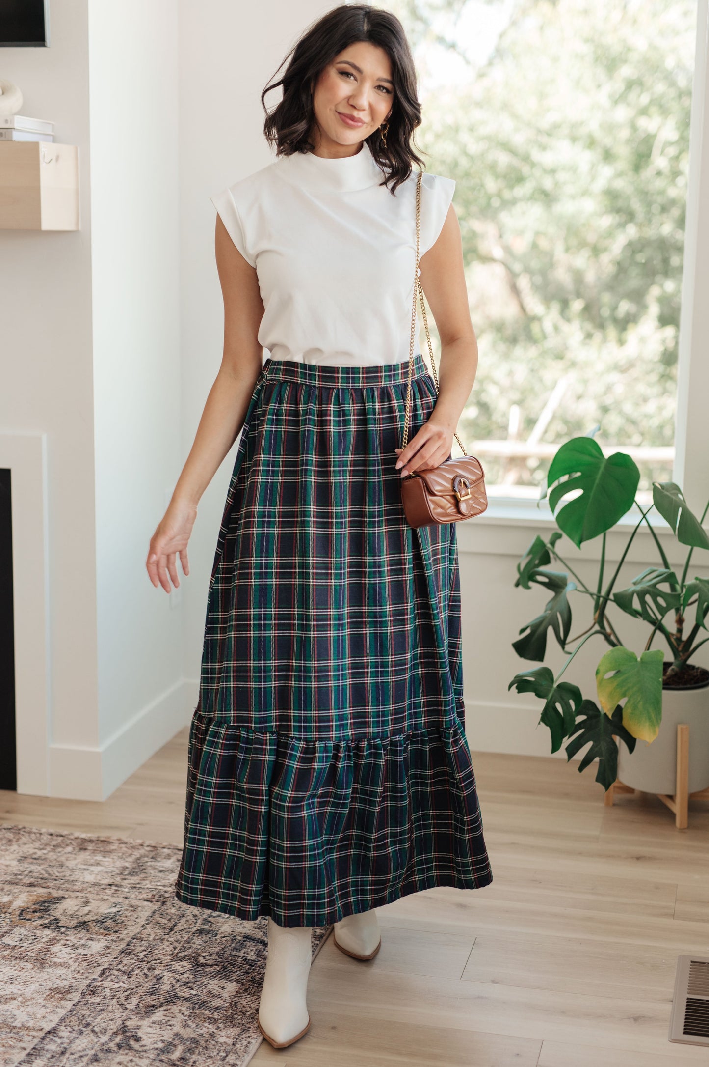 Plaid Perfection Maxi Skirt (Online Exclusive)