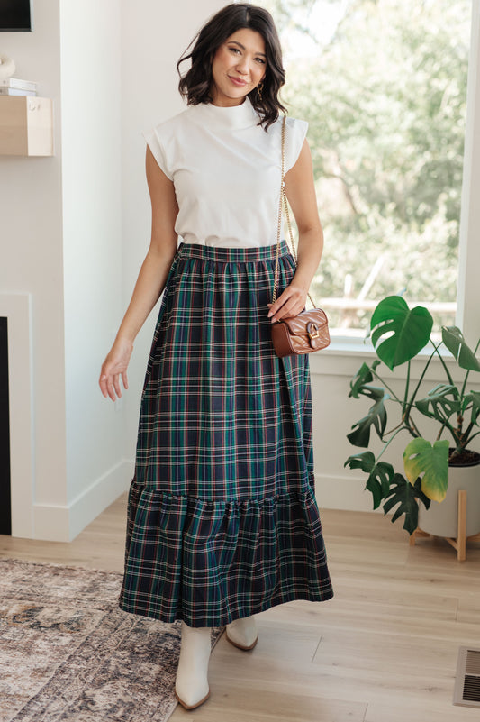 Plaid Perfection Maxi Skirt (Online Exclusive)