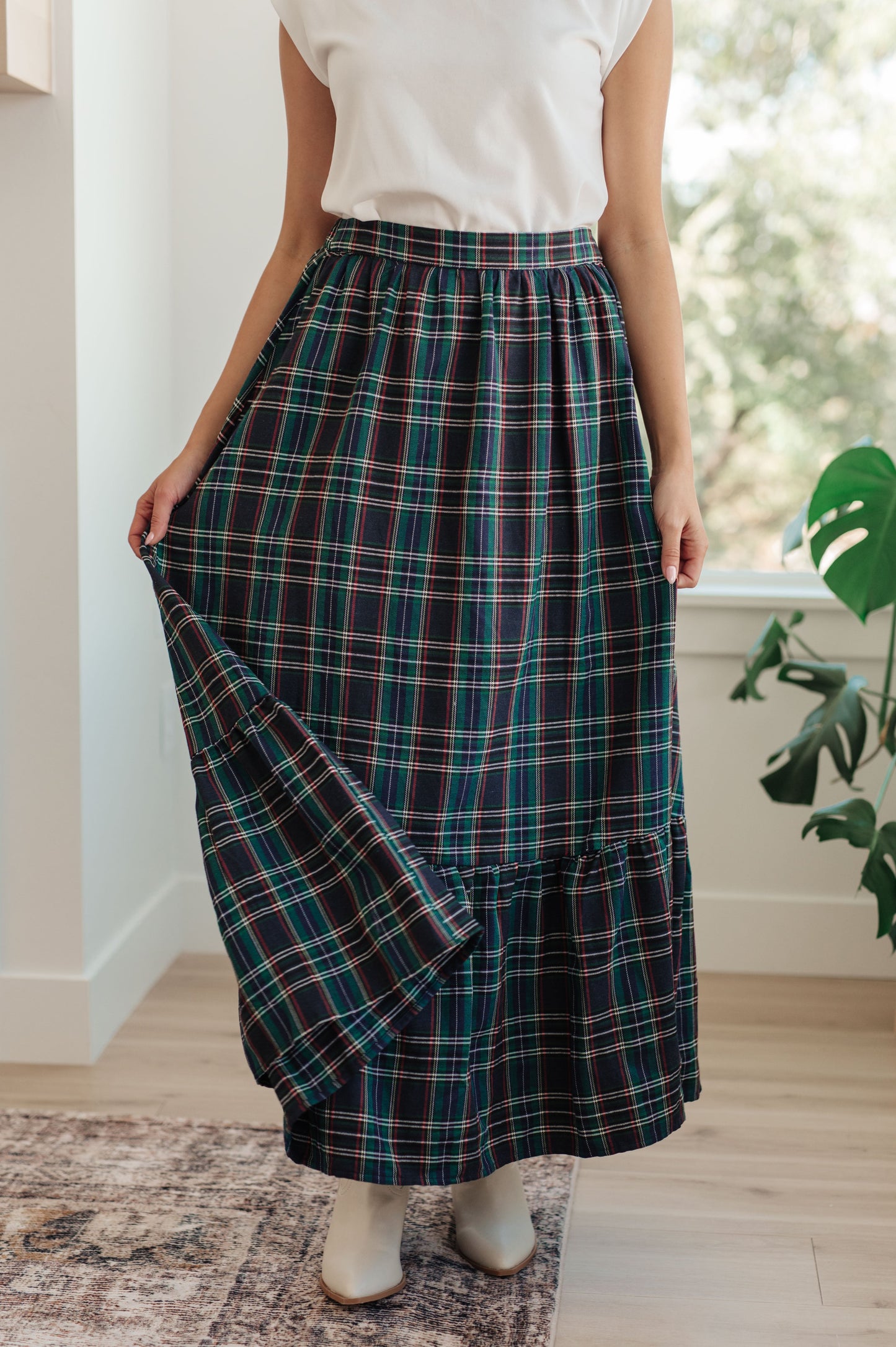Plaid Perfection Maxi Skirt (Online Exclusive)