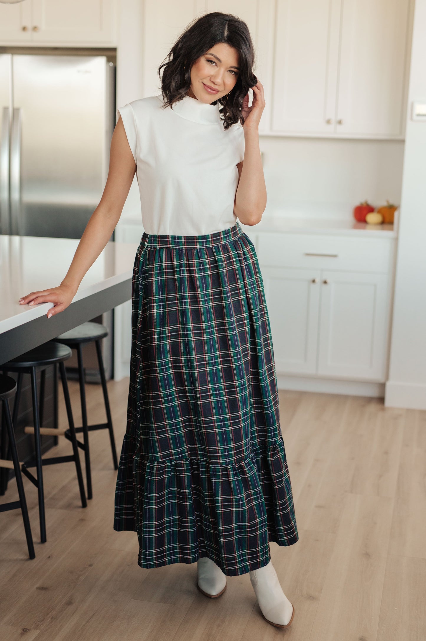 Plaid Perfection Maxi Skirt (Online Exclusive)