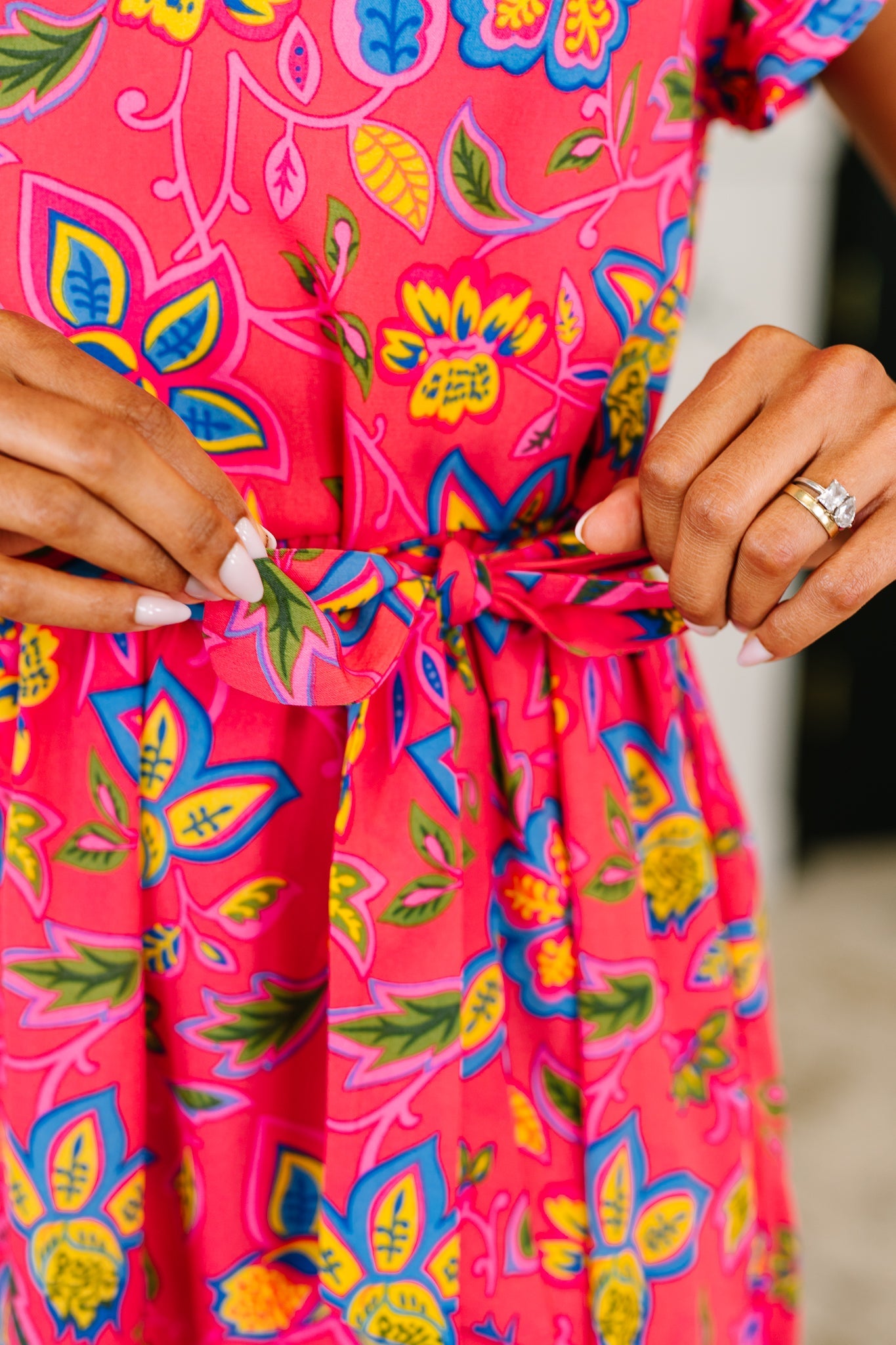 Polished and Pretty Waist Tie Tea Dress (Online Exclusive)