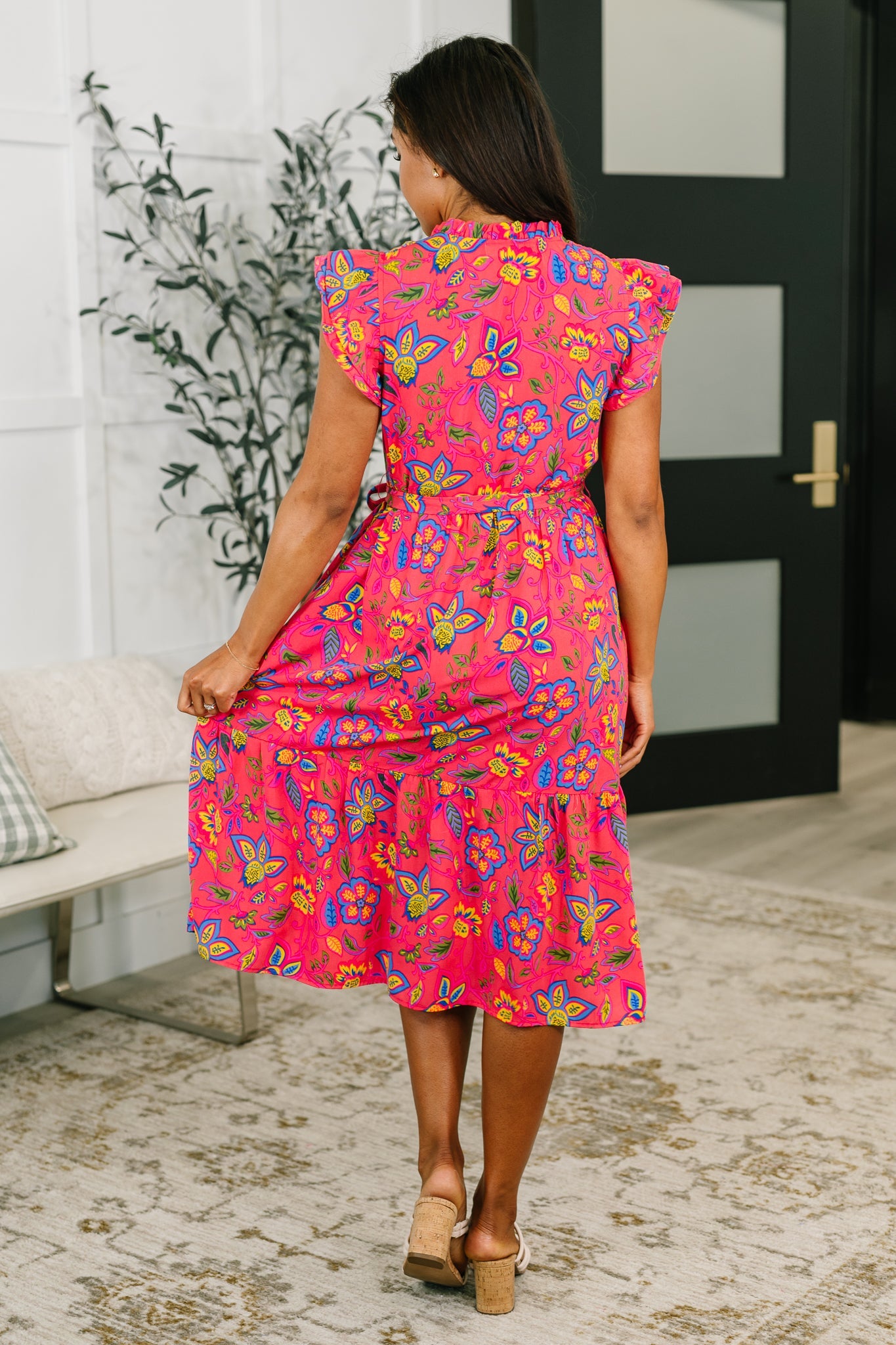 Polished and Pretty Waist Tie Tea Dress (Online Exclusive)