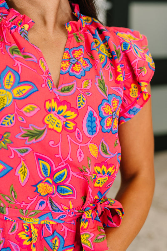 Polished and Pretty Waist Tie Tea Dress (Online Exclusive)